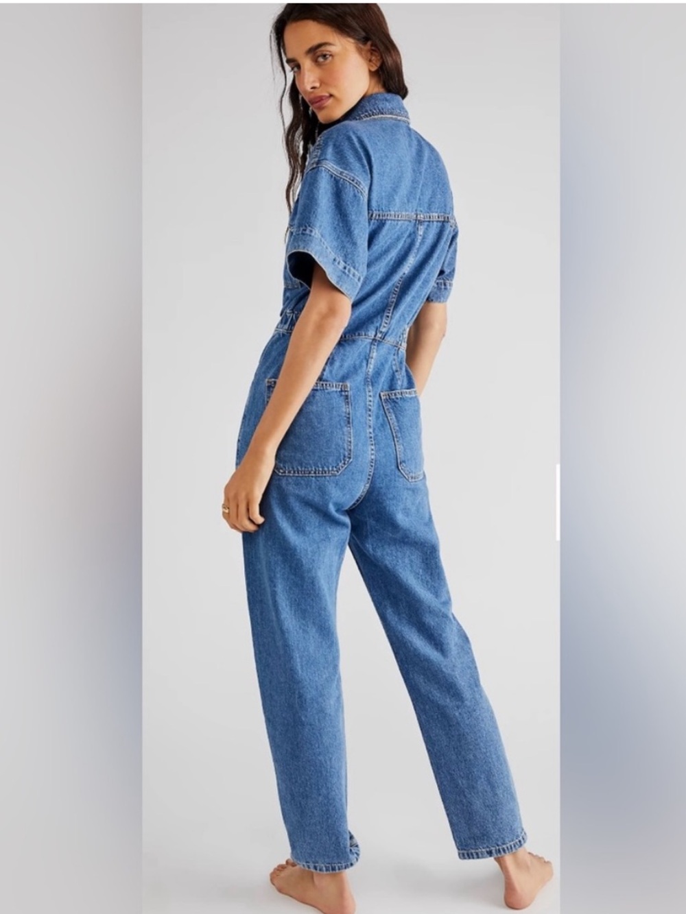 Free People Denim Jumpsuit - Picture 3 of 10